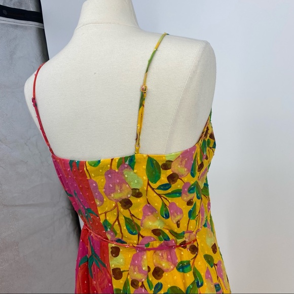 Farm Rio Garden Mix Maxi Wrap Floral Dress NWT - Picture 12 of 17